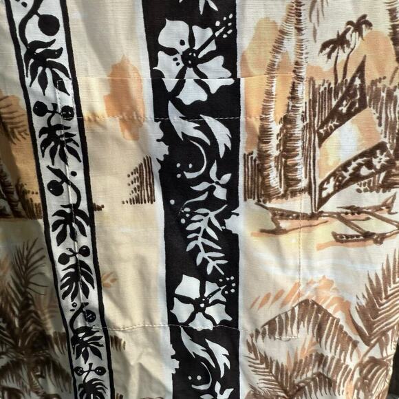 Vtg John Severson Kahala Hawaiian Aloha Button Up Shirt XL Linen Blend Beach - Picture 4 of 8